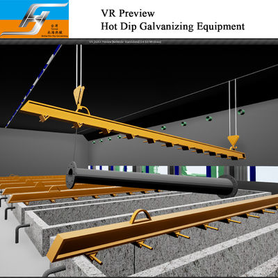 VR Preview Línea de producción de galvanización por sumersión en caliente con diseño personalizado para proyectos llave en mano
